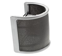 Angoily Filtro Antipop De Micrófono Metálico Doble Capa Plata, Protector Antiviento Compacto Para Grabación, Filtrado De Ruido y Paravientos, Accesorio Profesional Para Estudios y Podcast