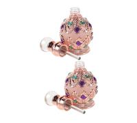 Angoily Frascos de Perfume de Viaje Recargables de Vidrio 15 Ml Envases Vacíos para Aceites Esenciales y Aromaterapia Diseño Portátil y Resistente Color Oro Rosa Pack de 2 Unidades