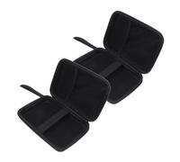Angoily Funda de Almacenamiento Duradera para Discos Duros pequeños y Accesorios Digitales, Estuche rígido Rectangular de EVA, Cierre con Cremallera, Color Negro, para Transporte y Viajes