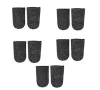 Angoily Funda para Dedos para Juegos De Teléfono para Gamers, Transpirables y Moldeables, Textura De Cobre Ultrafina De 18 Hilos, Negras, Talla Única, Paquete De 10 Unidades