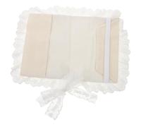 Angoily Funda Protectora de Tela para Libros con Diseño y Borde de Encaje Decoración y Protección para Libros para Colecciones y