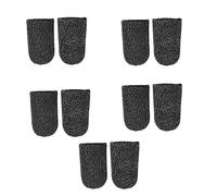 Angoily Fundas para Dedos De Juego Transpirables para Pantalla Táctil, Unisex, Elásticas, De Cobre Ultrafino (18 Hilos), Negras, Talla Única, 10 Piezas para Gamers Móviles