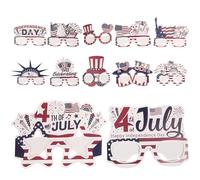 Angoily Gafas de Carnaval de Papel para Fiesta 12 Piezas, Accesorio Divertido para Fotografía en Adultos en Independence Day
