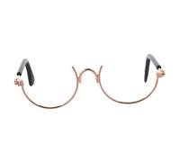 Angoily Gafas De Muñeca Mini Montura De Gafas De Juguete Fragmentario Accesorios De Muñecas Nuestro Chica Cable Lentes Alto Pequeño Estilo Borde Muñecas para Niñas Planchar Rose Gold