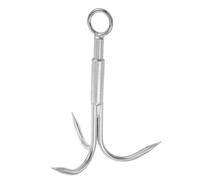 Angoily Gancho de Garra de Acero Inoxidable de 3 Puntas Grande, Mosquetón para Trepar Árboles y Pesca, Gancho de Escalada Resistente para Actividades al Aire Libre y Supervivencia