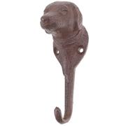Angoily Gancho de Pared Vintage de Hierro Diseño de Cabeza de Perro Gancho Rústico para Toallas y Abrigos Decorativo para Baño y Almacenamiento Hogar