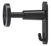 Angoily Ganchos Adhesivos para Auriculares Soporte Ajustable Gancho de Pared Multiusos Negro Aro Plateado Organizador Resistente para Auriculares Grandes y Pequeños en Hogar y Oficina