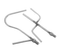 Angoily Ganchos de Acero Inoxidable para Barra Colgante Extensible, Accesorios Repuesto 2 Piezas para Colgar Ropa en Armario, Gancho Telescópico Multifuncional para Uso Doméstico