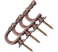 Angoily Ganchos para Cortinas De Montaje Pared 4 Piezas, Soporte De Cortina Tipo u De Aleación De Zinc Color Rojo Cobre Antiguo, para Decoración e Interior, Accesorios Resistentes para Sujeción