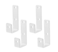 Angoily Ganchos para Escalera de Litera 4 Piezas, Gancho en J de Acero Recubrimiento de Pvc, Tamaño 25 Mm, Soportes Resistentes para Colgar en Camas Altas y Autocaravanas, Ahorro