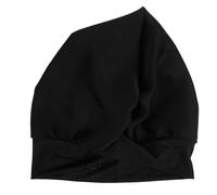 Angoily Gorro para Dormir de Noche Anticaída de Seda de Simulación, Talla Única, Color Negro, Banda Elástica, Cuidado del Cabello para Mujeres Uso Nocturno