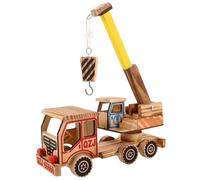 Angoily Grúa De Madera para Construcción: Modelos De Camiones Grúa - Modelo De Coche De Simulación Hecho A Mano para Niños, Niñas Y Bebés. Juguete Educativo.
