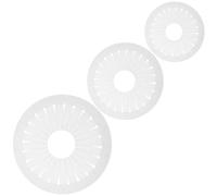 Angoily Herramienta para Hacer Flores de Cinta 3 Piezas, Plantilla de Roseta Plisada Base de Plástico, Fabricante de Pliegues de Cinta para Manualidades y Broches, Tabla de 9 Cm,