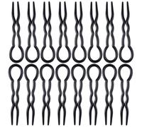 Angoily Horquillas Forma de U Cabello 24 Unidades Negras Palillos Ligeros para Peinados Rápidos y Moños Accesorios para Mujer y Niñas Fiestas y Uso Diario
