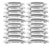 Angoily Horquillas Francesas Metálicas Plateadas de 6 CM Pack 50 Unidades Clips de Resorte sin Tinta para Accesorios de Cabello DIY Pinzas de Presión para Peinados y Manualidades