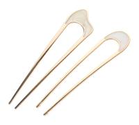 Angoily Horquillas Francesas para Moño 2 Piezas U y Curva Accesorio Tradicional para Cabello Largo Horquillas para Peinados Antiguos Sujetador Seguro para Cabello Grueso