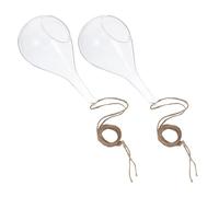 Angoily Jarrón Colgante de Cristal Hidropónico para Interior 2 Piezas Diseño Cónico Transparente, Maceta Hidropónica Decorativa para Oficina y Hogar, Macetero Colgante Moderno