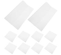 Angoily Juego de 10 Telas de Bordado de Algodón Blanco para Proyectos de Bricolaje y Costura, Compatible Múltiples Técnicas y Mantiene