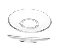 Angoily Juego de 2 Platos de Vidrio Transparente para Aperitivos Platillos Redondos de 12X12 CM para Té y Postres Platos Pequeños para Bocadillos Ideales para Servir Reutilizable