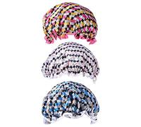 Angoily Juego de 3 Gorros de Baño para Ducha Gorro de Ducha Funda para El Pelo para Mujeres Y Hombres para Cocinar Ducharse Y Viajar