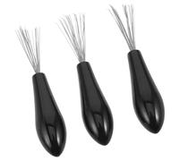 Angoily Juego de 3 Limpiadores de Cepillos Mini Negros Herramienta Quitapelusas para Peines y Cepillos de Cabello Diseño Compacto y Portátil para Limpieza Diaria en Casa y Salones de