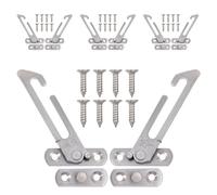 Angoily Juego de 4 limitadores de bloqueo de ventanas: dispositivo de seguridad ajustable para puertas abatibles de balcón, apartamentos y patios.