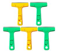 Angoily Juego de 5 Espátulas de Plástico para Limpieza de Masilla Vidrio y Mármol Cuchillo para Juntas Decorativas Herramienta Antideslizante para Quitar Adhesivos Color Aleatorio