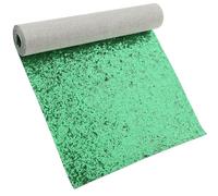 Angoily Lámina de Pu Purpurina Verde para Manualidades, Accesorio de Bolso Hecho a Mano, Material Brillante y Fácil de Cortar para Decoración y Creación de Pendientes