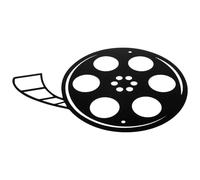 Angoily Letrero Metálico Retro de Carrete de Película para Decoración Retro del Hogar Decoración para Noche de Cine y Fiestas Temáticas Ornamento de Hierro Colgante para Sala y