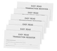 Angoily Libros De Registro De Cheques Tamaño Portátil Cuaderno De Gestión Financiera Personal Herramienta Seguimiento Financiero Uso Oficina y Personal Pack 6 Unidades Blanco