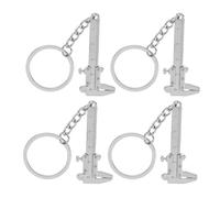 Angoily Llavero Calibrador Vernier Metálico Mini 4 Piezas Herramienta Portátil para Medición y Uso Diario 10.50X3.00X2.20Cm Estilo Vintage