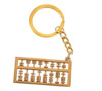 Angoily Llavero Colgante de Ábaco de Cobre Dorado, Efecto Decorativo, Fácil de Llevar, Estilo Vintage Chino para Adornar Llaves y Bolsos