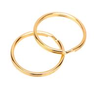 Angoily Llavero Redondo y Plano Dorado 25 Mm Para Bricolaje y Organización De Llaves, Paquete De 100 Unidades, Accesorio Metálico Resistente Para Uso Diario y Proyectos Creativos