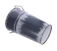 Angoily Maceta de Hierro Vintage con Doble Asa Florero Rústico para Decoración de Hogar y Oficina Macetero para Flores o Secas Color Gris