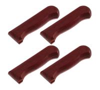 Angoily Mango de Cuchillo de Cocina de Madera de Peral Rojo sin Agujeros, Reemplazo Artesanal para Cuchillos Sashimi y Chef, 4 Pares de Remaches Incluidos, Accesorio Seguro para Bricolaje