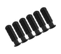 Angoily Mangos de Repuesto para Futbolín de Mesa 0,7 M, 6 Piezas de Plástico Negro Empuñaduras Ergonómicas de 8 Mm para Entretenimiento Familiar y Oficina, Accesorios de Agarre