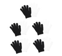 Angoily Manoplas Exfoliantes de Baño de Poliéster 10 Piezas Guantes de Cinco Dedos para Limpieza y Eliminación de Células Muertas Fáciles de Usar en Ducha