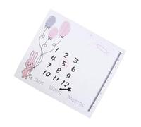 Angoily Manta para Ñiño 100X100 CM Accesorios para Fotos de Bebés Juego de 3 Piezas Manta Marco y Flecha Multiusos para Registro del Crecimiento y Sesiones Fotográficas