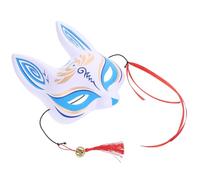 Angoily Máscara de Media Cara con Diseño de Cerezo Estilo Japonés para Fiesta Halloween, Reutilizable, Cómoda Pvc para Cosplay y Eventos