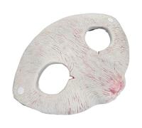 Angoily Máscara Realista de Ratón Blanco de Pu Escultura 3d Estable para Fiesta de Máscara y Escenario, Unisex para Hombres y Mujeres