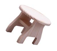 Angoily Mesa de Redonda Miniatura de Madera sin Duradera y Detallada para Casa de Muñecas Decoración Familiar para Sala y Dormitorio