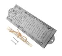 Angoily Mezuzá con Pergamino para Puerta Decoración Religiosa de Metal Color Plata Antigua Bendición Hebrea para Hogar Adorno Judío Tradicional con Inscripción Español Protección