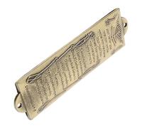 Angoily Mezuzá de Metal Vintage Versículos Bíblicos para Puerta Decoración Religiosa Hogar 1 Pieza Diseño Símbolos Judíos y Orificio para Montaje Adorno Sagrado y Tradicional