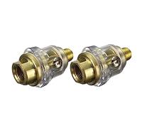 Angoily Mini Engrasador Neumático de Aluminio 1/4 Pulgada Dorado para Herramientas de Aire, Mejora Rendimiento y Extiende Vida Útil, Paquete de 2 Piezas