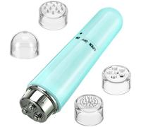 Angoily Mini Masajeador Facial Cuello Eléctrico Revestimiento Galvanizado Verde, Aplicador Metálico para Masaje de Ojos y Limpieza Profunda, Dispositivo para Cuidado Integral Piel