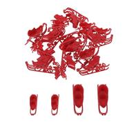 Angoily Mini Trineos Navideños Decorativos 24 Piezas 12 Rojo Pequeño 12 Rojo Grande Adornos para Manualidades y Decoración Festiva de Casas de Muñecas y Centros de Mesa