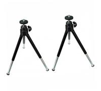 Angoily Mini Trípode Telescópico Paquete de 2 Unidades Soporte de Aluminio y Plástico Negro para Móvil y Cámara Digital para Escritorio y Grabación