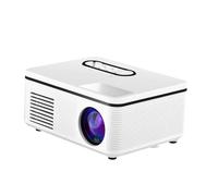 Angoily Miniproyector Portátil Enchufe Europeo para Entretenimiento Casa y Exteriores Reproductor De Vídeo Multimedia y Proyector para Cine