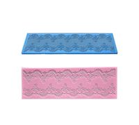 Angoily Molde de Silikon para Rosas con Diseño de Encaje Mould para Fondant y Bizcocho Mould de Flores de Cupcakes y Tartas y Antiedad para DIY Color Aleatorio