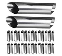 Angoily Molde Tubular de Acero Inoxidable para Hornear Croissants 30 Unidades Diseño Doble Cabeza Inclinado Resistente Corrosión Adecuado para Repostería y Rollos de Crema